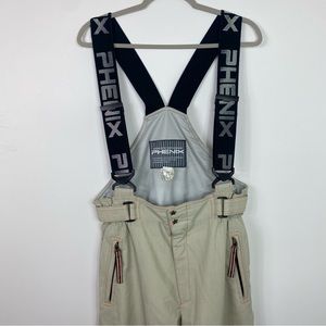 Phenix snowsuit bib snowboarding pants skiing cream suspenders medium
